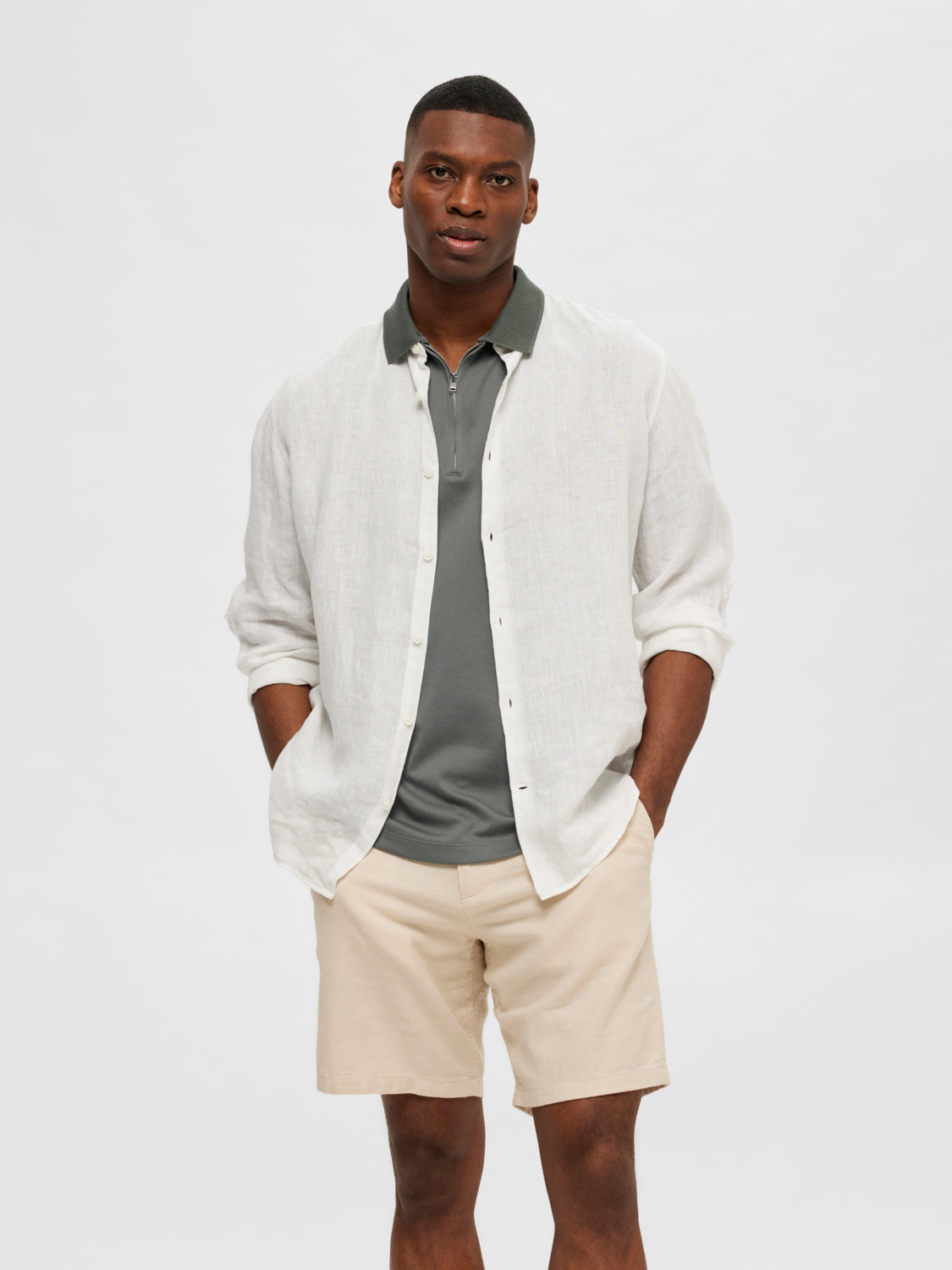 Fave Zipper Polo Skjorte - Grønn/ Agave Green